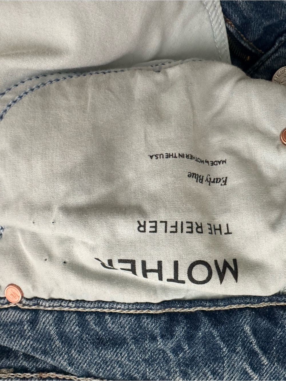 MOTHER Reifler Women's Straight Jeans in early blue - Picture 4 of 5